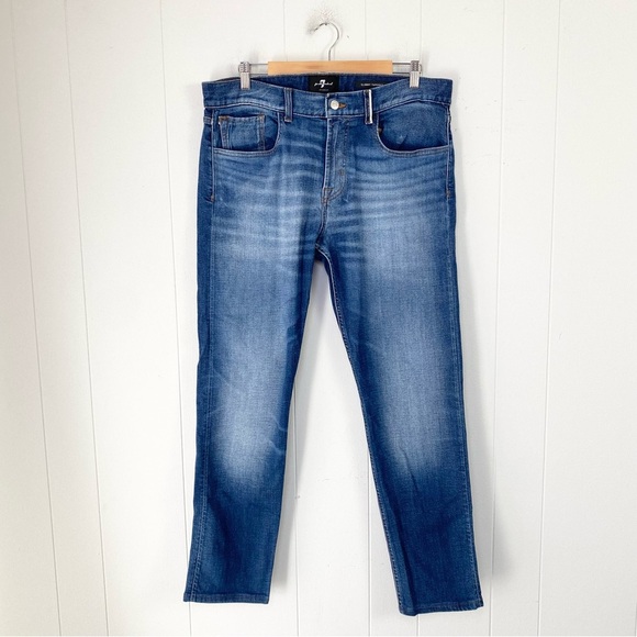 FOR ALL MANKIND Men's Jeans Size 36 X 31 Blue Medium Wash SLIMMY